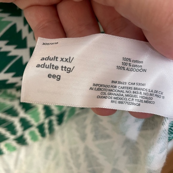 CARTERS UEC adult XXL unisex Christmas green Tree Pajamas snug fit holiday - Picture 7 of 13